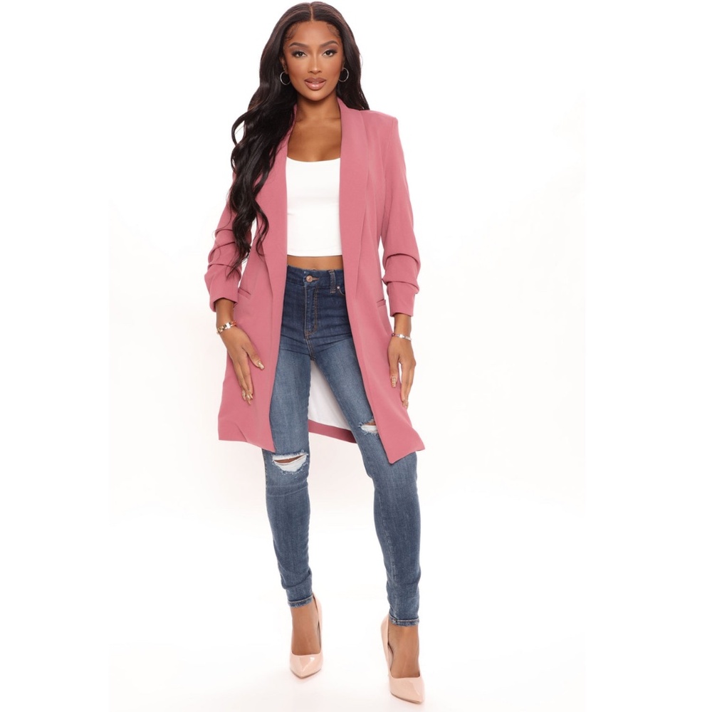 Olivia Open Front Blazer - Mauve [Size M] NWT - image 3